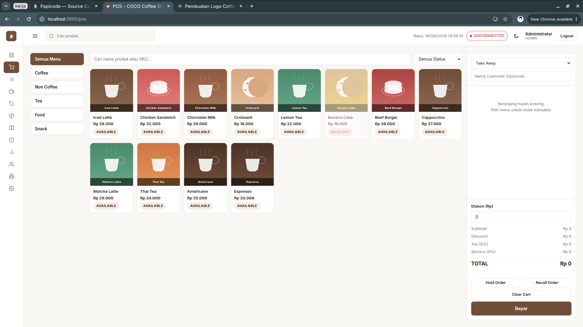 Aplikasi POS (Point of Sale) untuk Coffee Shop - screenshot 1