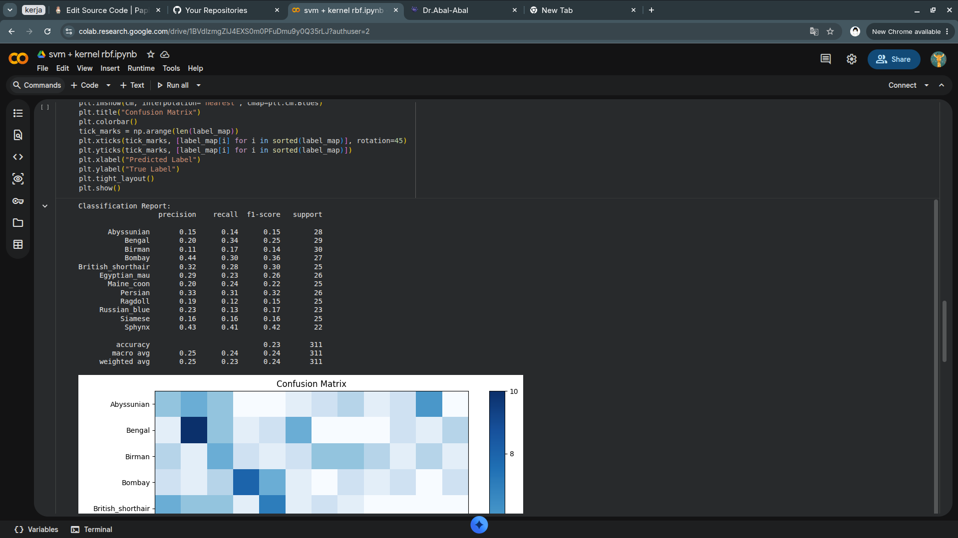 Cat Classifier Menggunakan Metode SVM - screenshot 2