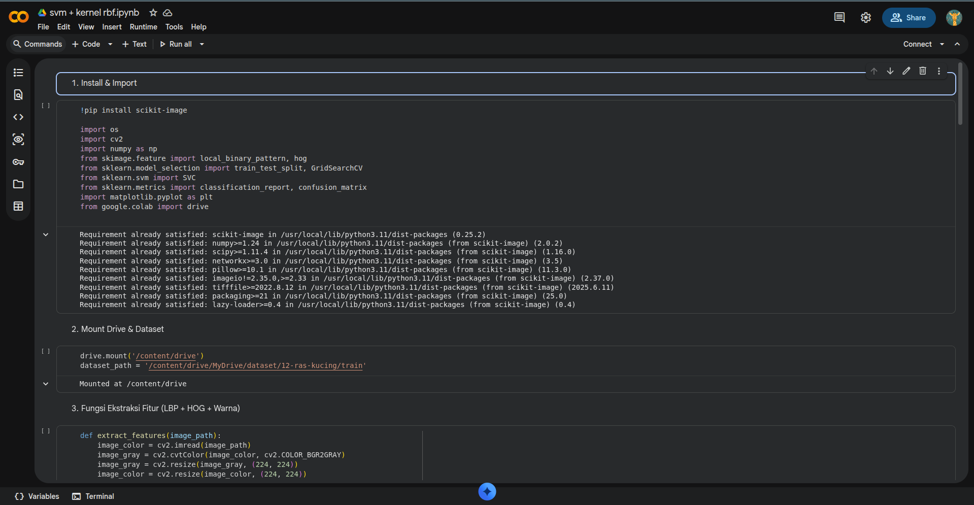 Cat Classifier Menggunakan Metode SVM - screenshot 3