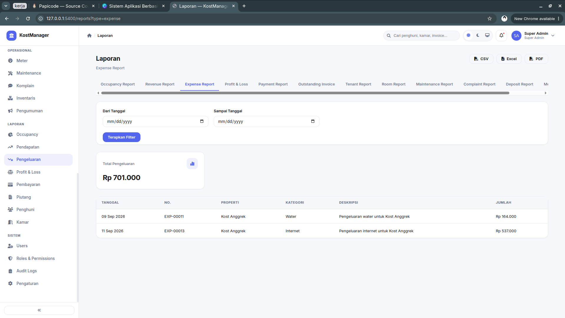 Sistem Manajemen Kost & Properti Berbasis Laravel - screenshot 2