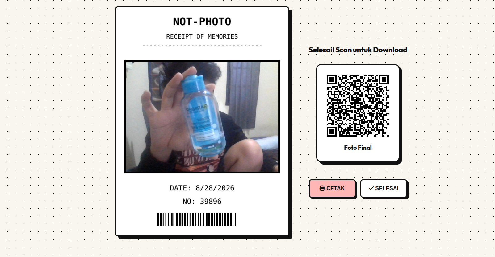 Sistem receipt photobooth - screenshot 3
