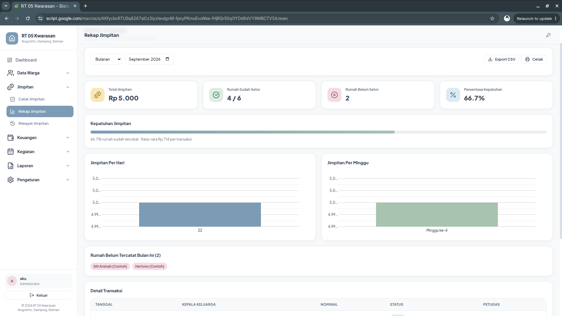 Source Code Sistem Administrasi RT - screenshot 3